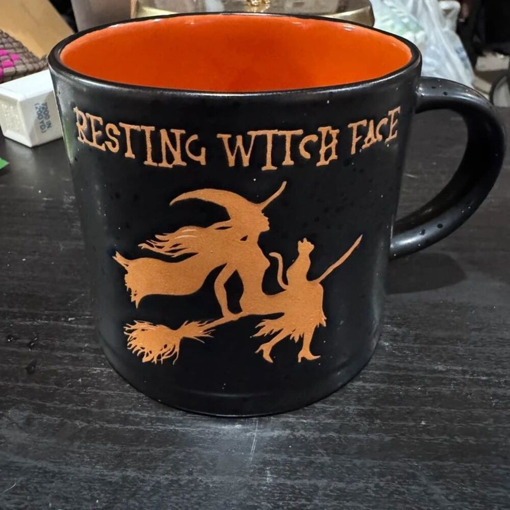 Witch Halloween Coffee Mug Resting Witch Face